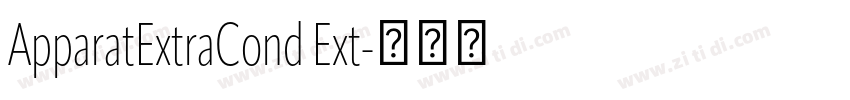 ApparatExtraCond Ext字体转换 ApparatExtraCond Ext字体转换